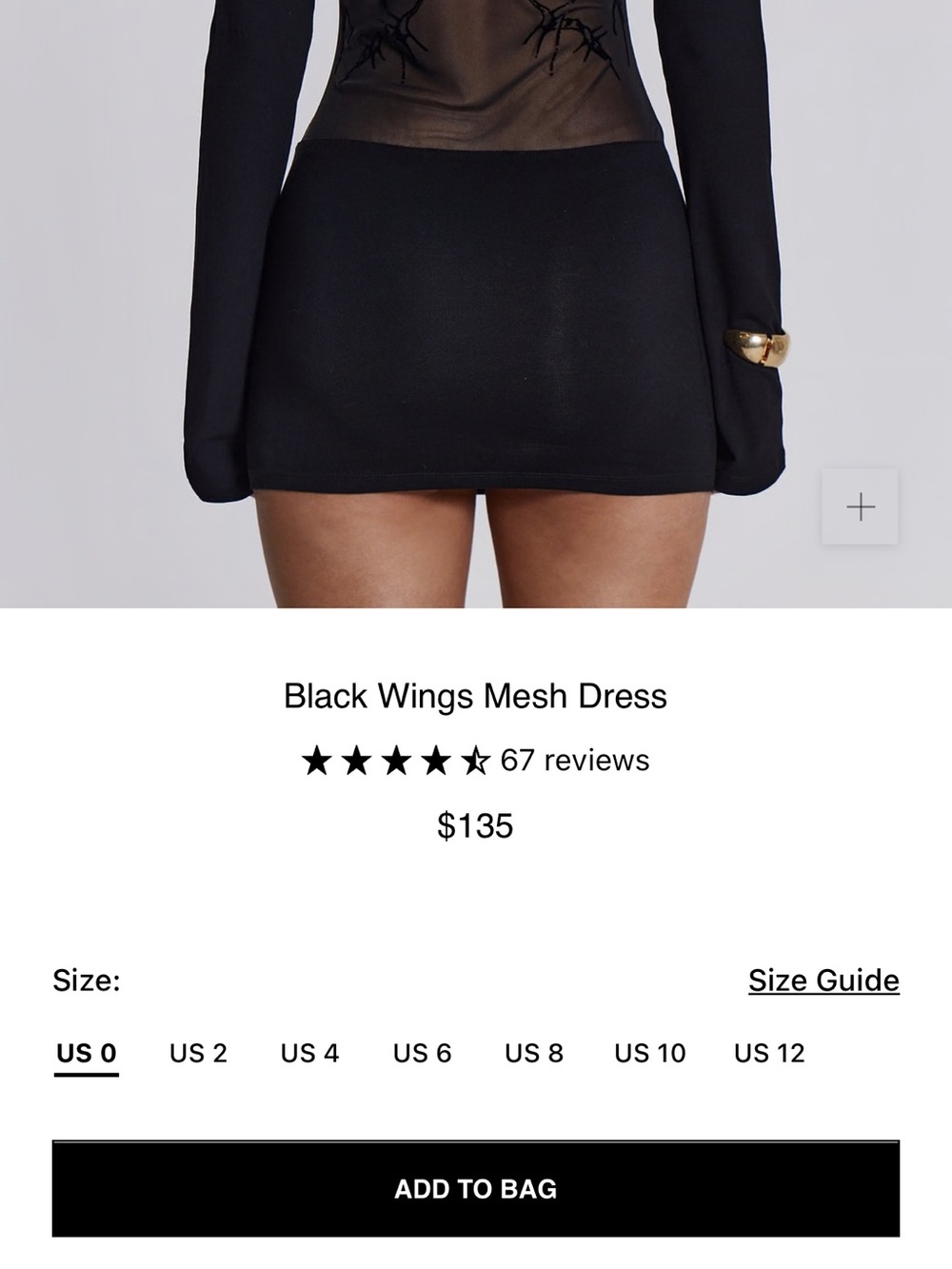 Sheer Back Black Long-Sleeve Women's Top - Picture 2 of 8